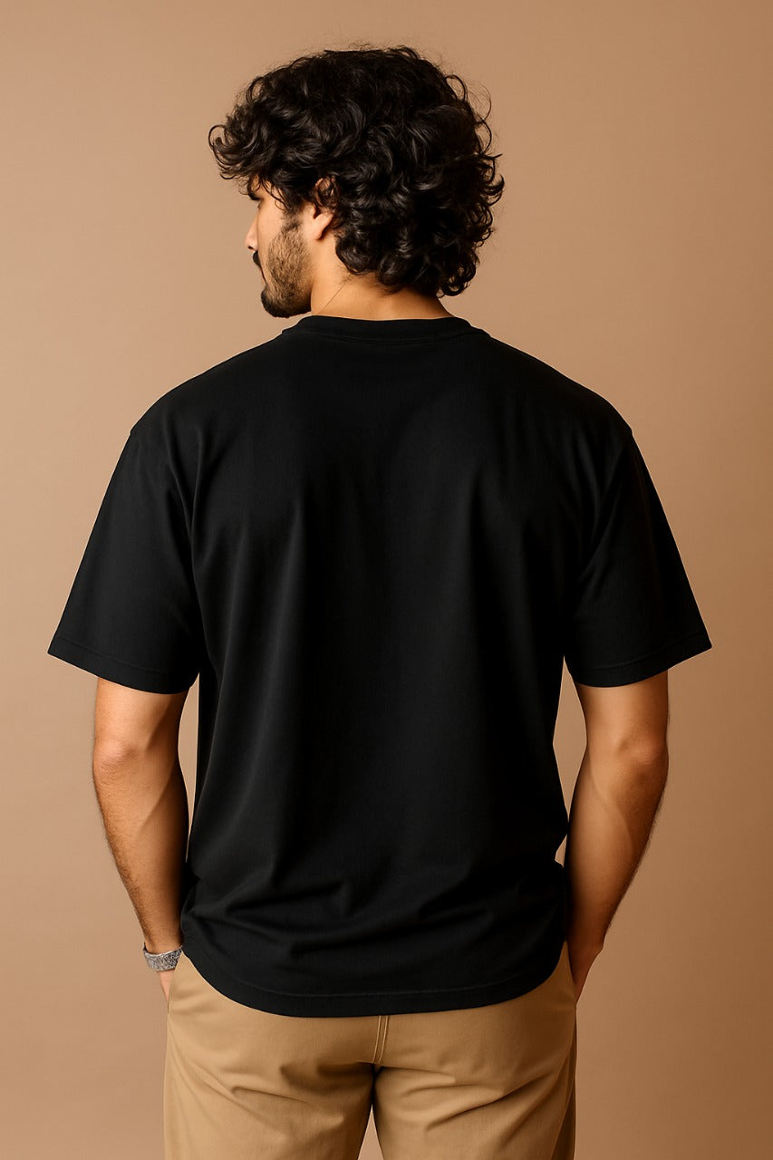GroHood Oversized Tee – Black