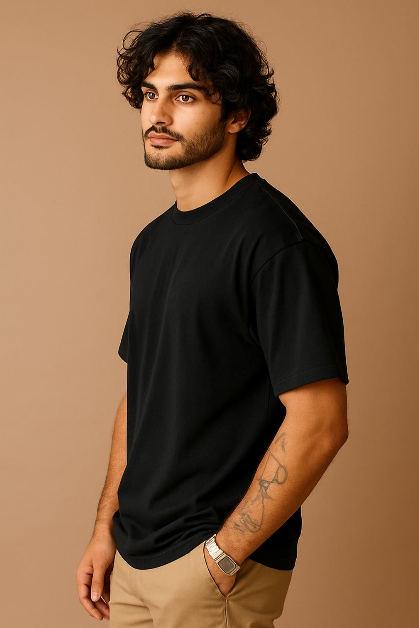 GroHood Oversized Tee – Black