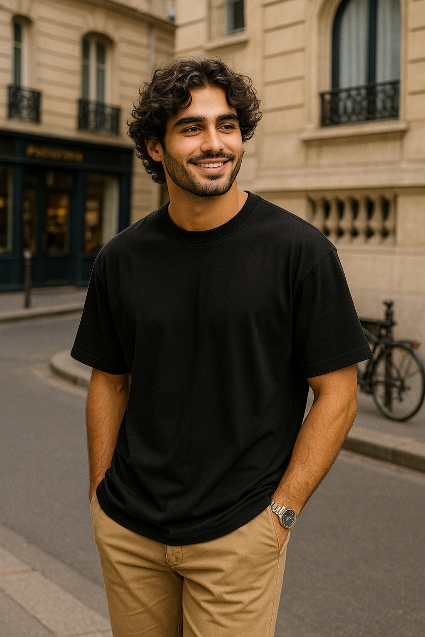 GroHood Oversized Tee – Black