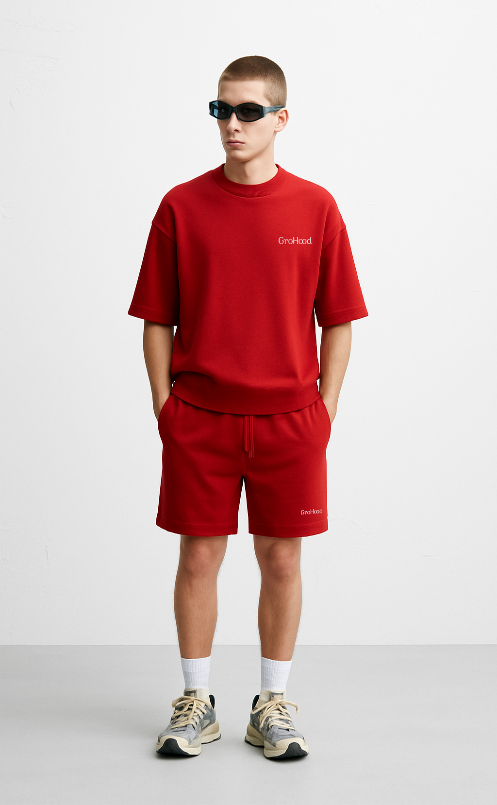 Men’s Red Oversized Co-Ord Set