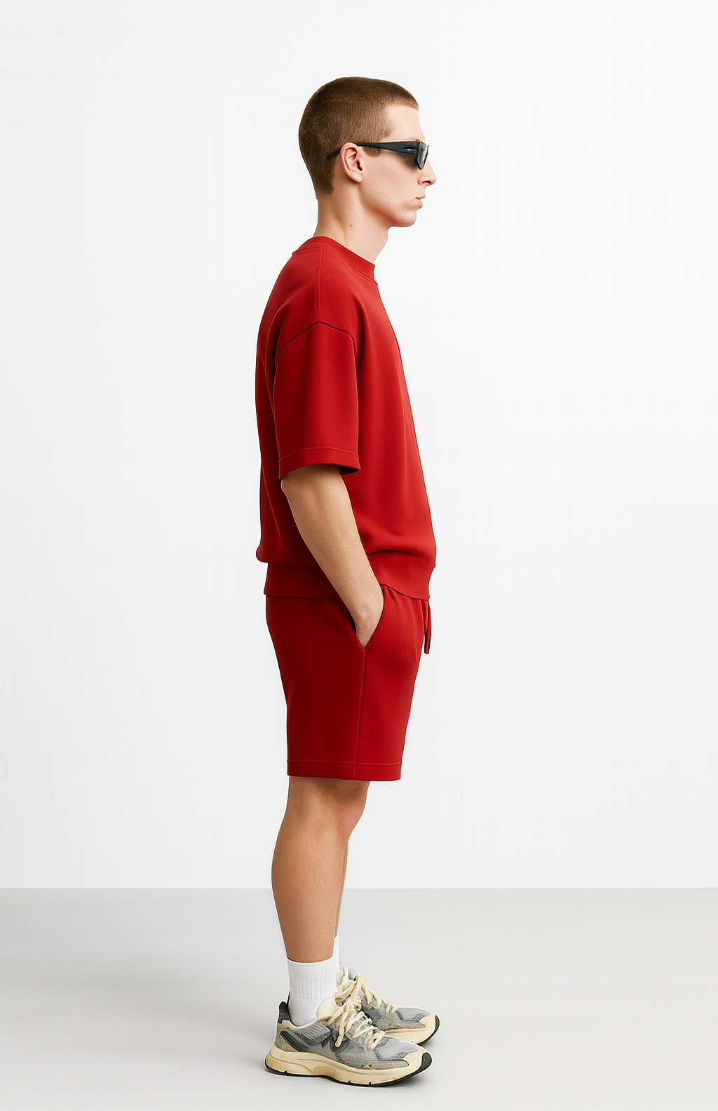Men’s Red Oversized Co-Ord Set